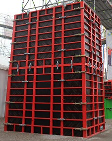 [Hot Item] Heavy Duty Modular Frame Adjustable Column Building Steel Formwork with Plywood for Concrete Forms