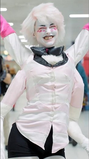 Charlie + Angel Dust IRL! 😈❤️‍🔥 HAZBIN HOTEL COSPLAY #shorts