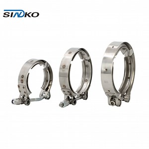 [Hot Item] Automotive Exhaust Pipe V-Band Clamp Set Flange Connection