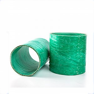 [Hot Item] Hw Supply Filament Wound Fiberglass Tube Green FRP Wound Pipe GRP Tube
