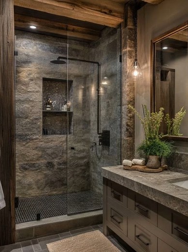 Luxury Bathroom Design with Walk-In Shower Features