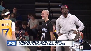 30K views · 389 reactions | Pistons guard Reggie Jackson joined a huge support system around Sam Kell, a Rochester teen fighting brain cancer. Sam and Reggie led a team of high school players to a basketball game win over old guys, including Dave Rexroth and me. | Brad Galli WXYZ | Facebook