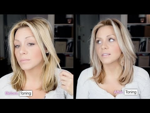 How to Tone Brassy hair into cool toned blonde in 15 minutes at home
