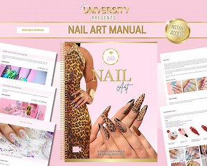 Nail Art Training Manual, Nail Artist Guide, Certificate, Nails Course, Edit in Canva - Etsy