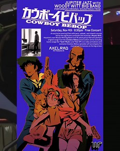 November has finally arrived! Join us at Axelrad this weekend. 🌙 Friday - We remember and celebrate our loved ones with Dia de los Muertos. 8pm Live performances from Nick Gaitan, CAPYAC, Mariachi Tradicion de Jalisco, and DJ Mikey Drag. A mixture of Tejano, Oldies, Electronic, Pop, Mariachi, and more all night. Bring your ofrendas for our altar. Saturday- Cowboy Bebop on the main stage with an 18 piece band performing all of the anime hits and custom visuals on the big screen. Upstairs stage w