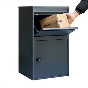 [Hot Item] Anthracite Color Custom Outdoor Wall Mounted Free Standing Parcel Delivery Drop Box for Packages