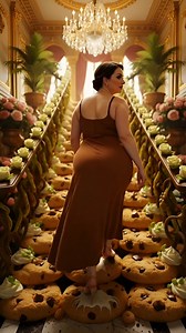5.6K views · 44 reactions | A woman climbing a ladder made of cookies and donuts  | Pure Scenes | Facebook