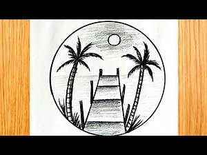 Seascape Drawing - How to Make a Landscape Picture - Pencil Drawings of Landscapes