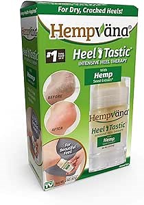 Hempvana Heel Tastic Foot Cream for Dry Cracked Feet - Cracked Heel Treatment Enriched with Hemp Seed Oil - Foot Lotion Promotes Healthy Feet for Women + Men