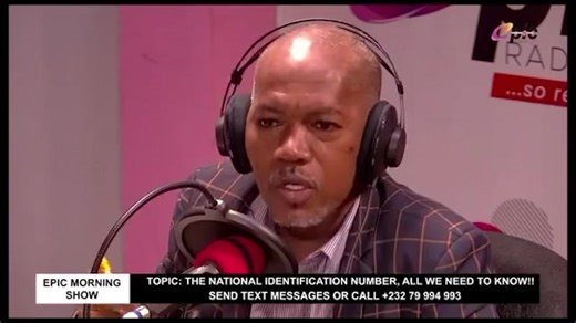 This deadline doesn’t mean we’ll no longer make ID cards . August 31st means authorities will start stop and search for ID cards Abubakarr Javombo (Director of Information, Education and Communication, National Civil Registration Authority (NCRA)) #Sliktv #EpicRadio | Epic Radio 99.3fm