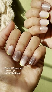 2.3K views | Mix, match, serve  Serving looks with our Salon Effects Perfect Press-Ons in shades Serves Up and Lost in the Frost... because why choose one when you can have both? ✨ Tell us how you customize your mani in the comments! | Sally Hansen | Facebook