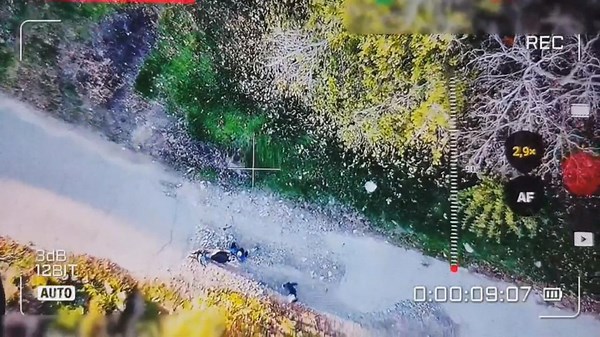 Pro-Russian Telegram channels post unverified video of drones tracking Ukrainians