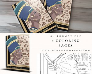 Mysterious Egypt Coloring Pages - Etsy