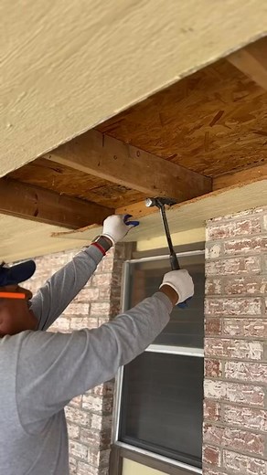Tearing down soffit!🏡 #construction #homedecor | Evan Morrison