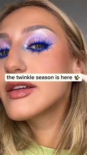 gonna be wearing blue lashes for the whole winter now #blueeyelashes #tistheseason #winter2023 #makeuptutorial #makeuptrends #reels | Makeup by Katie