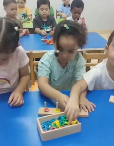 Montessori activities 🧩 are so effective💪🏻 in releasing the creativity of children's🏃‍♀️ abilities in solving problems. 🫰✨ | Modern kindergarten