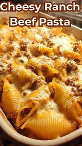11K views · 63 reactions | 燎 Cheesy Ranch Beef Pasta Shells Creamy,...