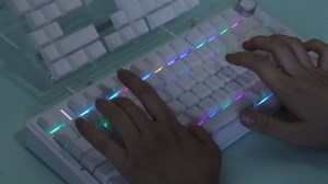 Hyekit White Jade Keycaps, Double Shot PBT&PC Keyboard Jelly Key caps 142 Keys Cherry Profile Keycap Set for 60%/65%/75%/TKL/96%/100% Magnetic Mechanical Keyboard