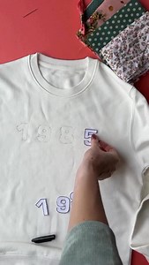 Reverse Appliqué Numbers 🧡 . . #embroiderythread #embroiderytutorial #upcycledclothing #upcycledfashion #reverseappliqué | flynn_and_mabel