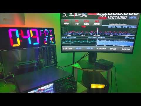 WWV Time signal station received on 25 , 20 , 15 and 10 MHz in Montreal at night Yaesu FTdx10