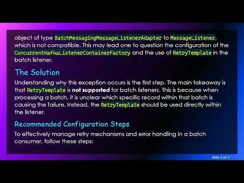 Resolving java.lang.ClassCastException in Spring-Kafka Batch Consumers