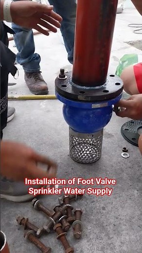 Foot Valve Installation #shortvideo #constructionworkers