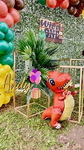 Acompáñame a realizar esta decoración con temática de dinosaurios 🍃🦕🦖✨ | Andy Party Decor