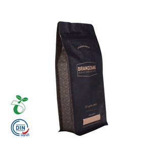 [Hot Item] Food Grade Window Brown Craft Paper Coffee Packaging Bag Corn Biodegradable