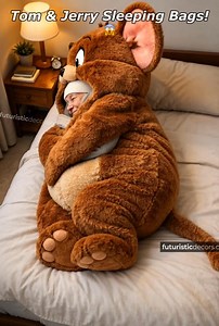 I absolutely need one of these Tom and Jerry Sleeping Bags in my life! 💙 | FuturisticDecors