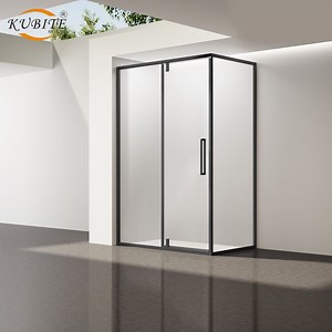 [Hot Item] Bathroom Partition 6/8mm Tempered Glass Acrylic Base Sliding Shower Enclosure