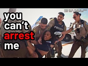 Entitled Karen Screams at Airport Staff & Gets Arrested | Insane Karen Arrests