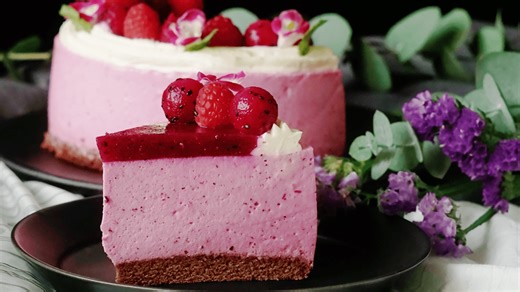 Bavarian Cream Dragonfruit Cake