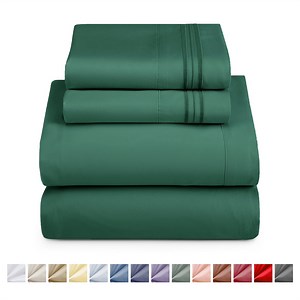 Nestl Full XL Sheets Set, 1800 Series Deep Pocket Bed Sheets Full XL 4 Piece, Luxury Soft Microfiber Full XL Sheets Sets, Hunter Green - Walmart.com