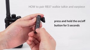 Retevis RB37 Bluetooth Walkie Talkies,Bluetooth Two Way Radio Earpiece,Acoustic Tube Headset,Flashlight,2000 mAh&120h Standby,Six Way Charger,9-Level VOX&Squelch,for Security Hospital Retail(6Pack)