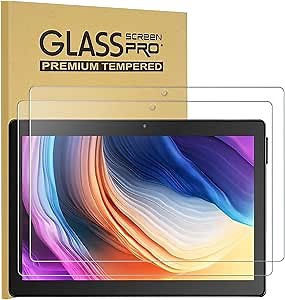 KEANBOLL 2 Pack Tempered Glass Screen Protector for Dragon Touch Max10 Plus Tablet-(10.1 inch),Ultra Clear 9H Hardness Scratch Resistant Tempered Glass Shield