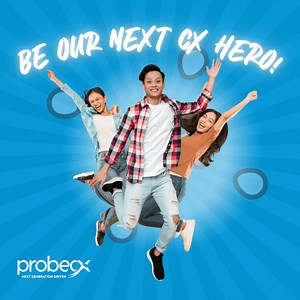 Every interaction, every connection. 🌟 Build lasting impressions at ProbeCX. ✨ Apply on-site at our updated Metro Manila recruitment sites: 𝐄𝐚𝐬𝐭𝐰𝐨𝐨𝐝: 10F Global One Center, E-Commerce Road, Quezon City, 1800 Metro Manila, Philippines 𝐌𝐚𝐤𝐚𝐭𝐢: 12/F Wilcon IT Hub, Chino Roces Ave Cor. Edsa, Bangkal, Makati City 𝐁𝐆𝐂: 20/F, The Curve, 32nd St. Cor. 3rd Avenue, BGC, Taguig City For onsite applications, please bring your updated resume and valid ID. Press the "𝐒𝐞𝐧𝐝 𝐌𝐞𝐬𝐬𝐚𝐠𝐞"