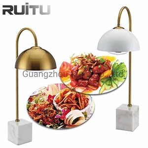 [Hot Item] One Head Kitchen Restaurant Table Food Warming Lamps Buffet Catering Gold Copper Food Warmer Heat Lamp