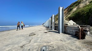 Steel Beams Installed to Reinforce Del Mar Beach Bluffs