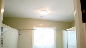 video of woman in bathroom, morning routine shower, self-care hygiene