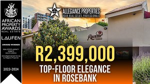 𝗥𝗢𝗦𝗘𝗕𝗔𝗡𝗞 𝗟𝗜𝗦𝗧𝗜𝗡𝗚!! 📍Rosebank, Johannesburg ~ R2,399,000 • 2 Beds / 2 Baths / 122 Sq.M Elevate Your Lifestyle With Top-Floor Elegance In Rosebank Welcome to your dream apartment in the heart of Rosebank, where urban living meets elegance and convenience. This exquisite top-floor apartment offers the perfect blend of modern design, comfort, and security, all while providing breathtaking views of the bustling Rosebank area.��As you step inside, you'll find a thoughtfully designed la