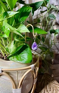 Chevron Amethyst Raindrop Crystal Plant Stake - Etsy Canada