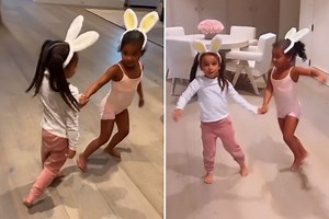 Khloe shares video of True dancing with cousin Dream in new $17M mansion