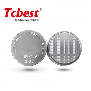 [Hot Item] 3.6V Lithium Ion Battery Rechargeable Coin Cell Battery Lir2016 3.7V Li-ion Rechargeable Battery 2016 Coin Battery Button Cell with Solder Tab