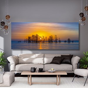 North Carolina,lake Mattamuskeet Sunset Canvas Wall Art,panoramic Print Poster,seascape Poster,landscape,nature,home Decor,ready to Hang 966 - Etsy Canada