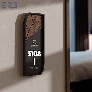 [Hot Item] Ezd Wood Room Signage Doorplate Apartment Door Number Sign for Hotel