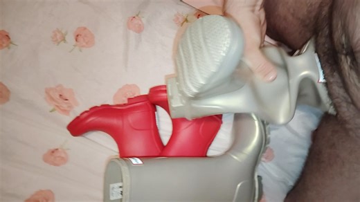 New shiny rubberboots on my cock