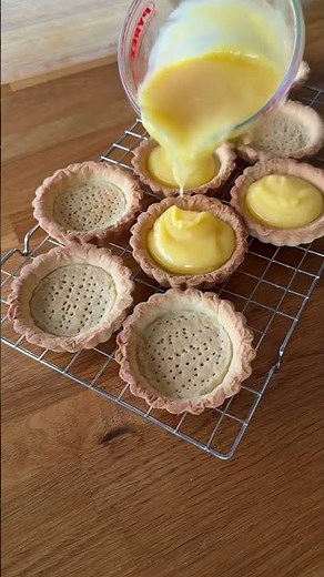 Making mini lemon tarts for spring! 🍋🌼 #baking