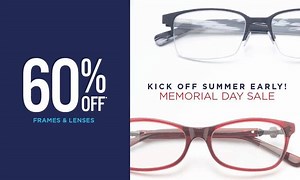 We're giving you 60% off complete pairs of eyeglasses right now at #JCPenneyOptical! #MemorialDay #MemorialDaySale | JCPenney Optical