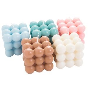 [Hot Item] Ins Aromatherapy Creative Cube Candlescube Ball Shape Soy Wax Candle Handmade Colored