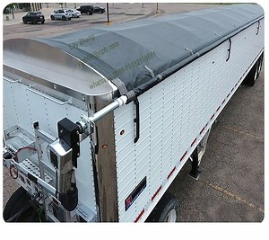[Hot Item] Tarpaulin Cover Waterproof Parachute Flatbed Trailer Lumber Side to Side Tarp System